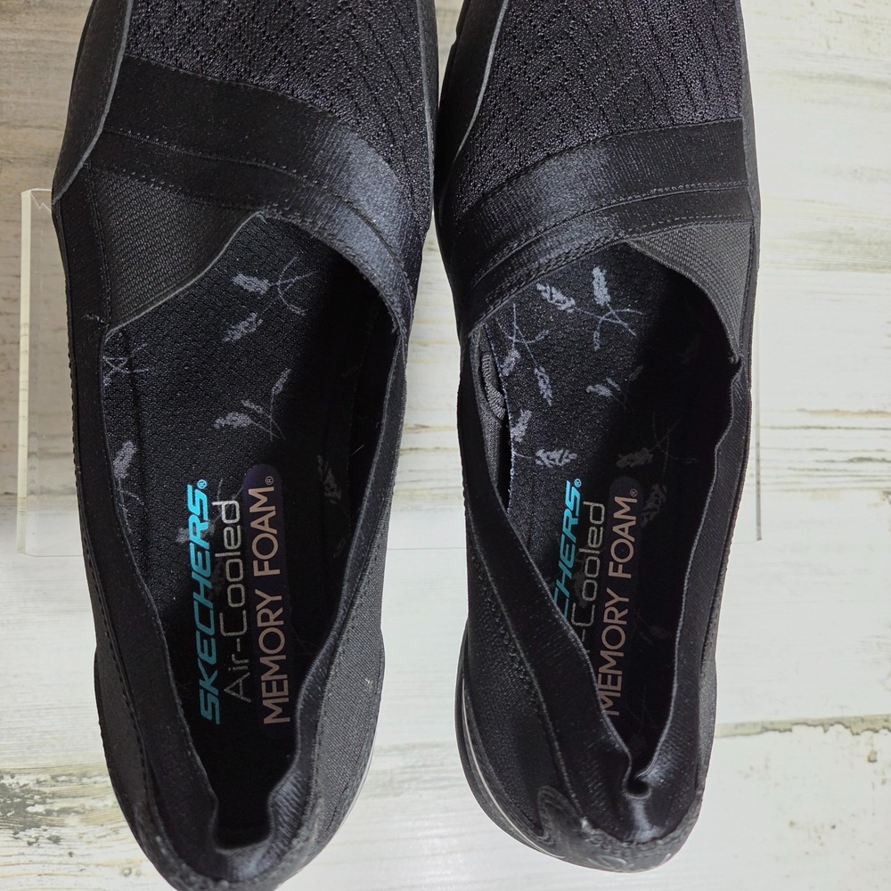 Skechers Be-Lux Daylights Womens sz 8 Black Slip On Shoes 100026S Memory Foam - Picture 4 of 7